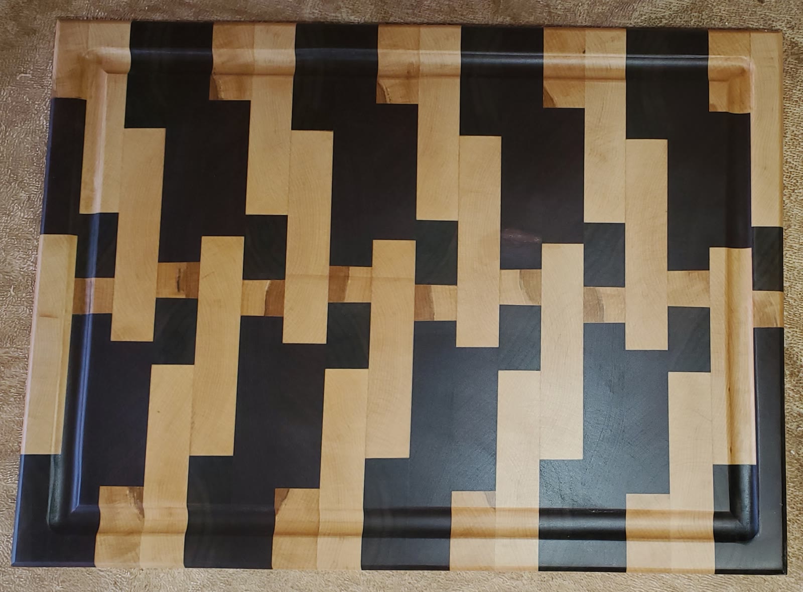 End-grain brick-pattern board by Board Grunt